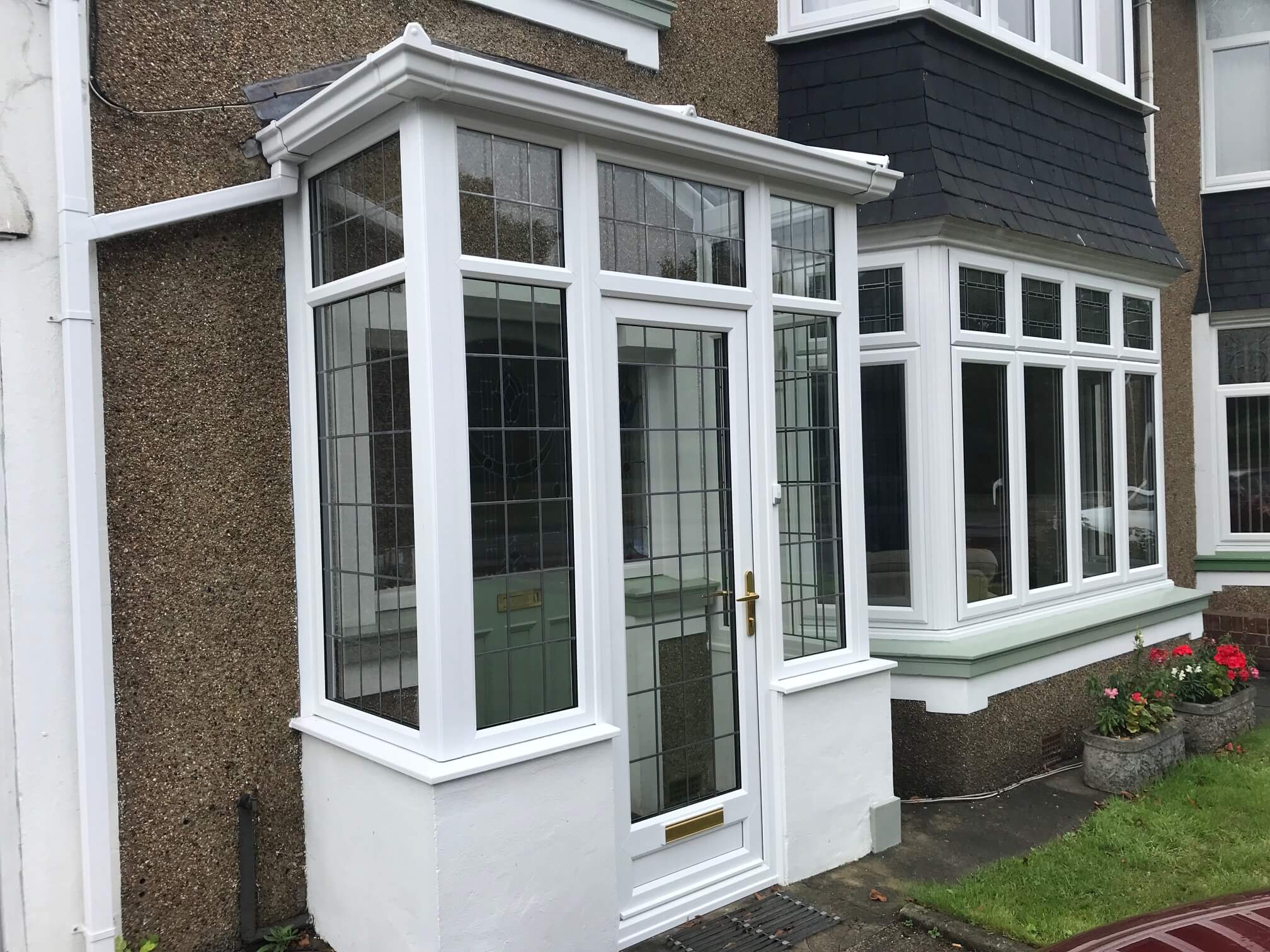white upvc conservatory door