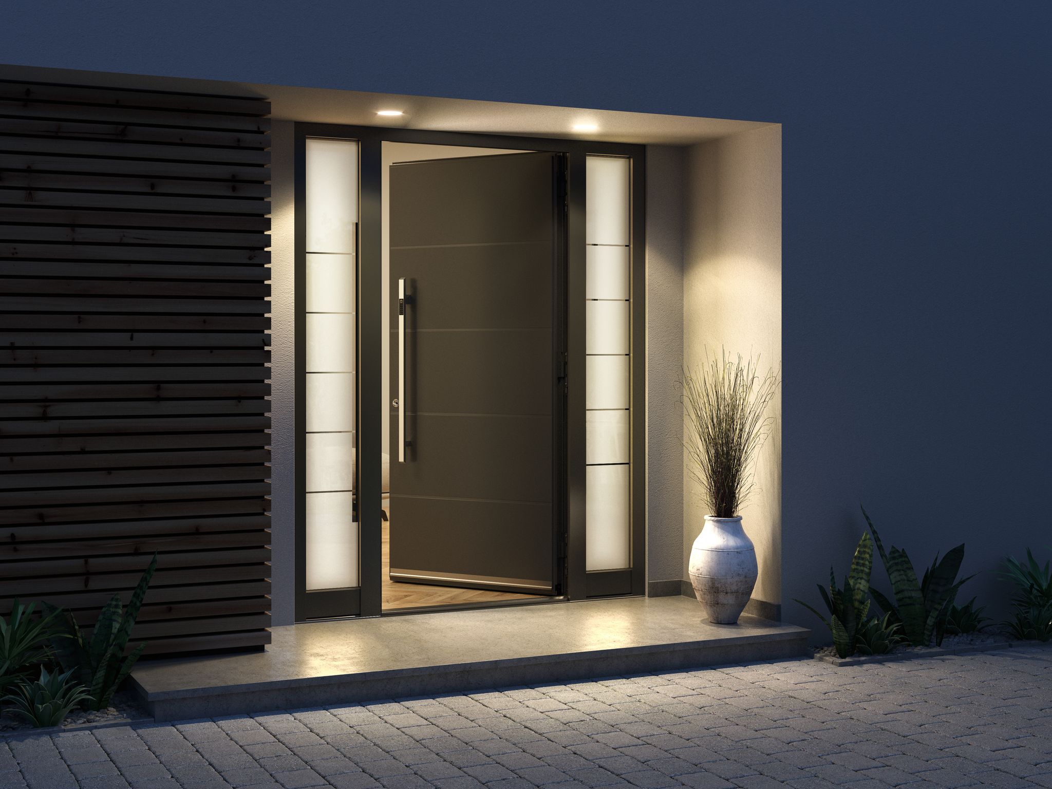 s500 aluminium entrance door